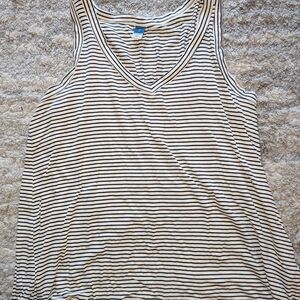 Old Navy Black and White Striped Tank Top